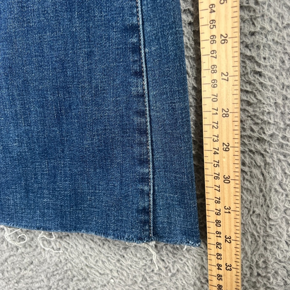 Judy Blue Control Top Flare Jeans Dark Wash Stretch Denim Size 3/26 Raw Hem - Picture 3 of 14